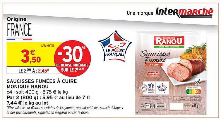 SAUCISSES FUMÉES À CUISER MONIQUE RANOU