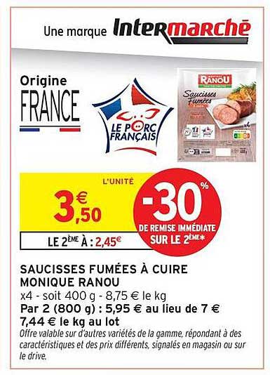 SAUCISSES FUMÉES À CUISER MONIQUE RANOU