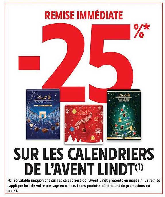 SUR LES CALENDRIERS DE L’AVENT LINDT