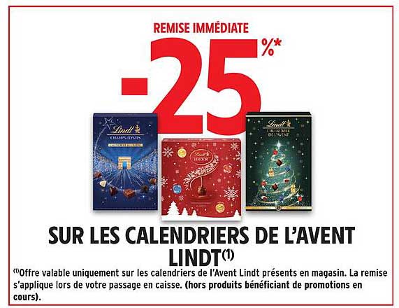 SUR LES CALENDRIERS DE L’AVENT LINDT