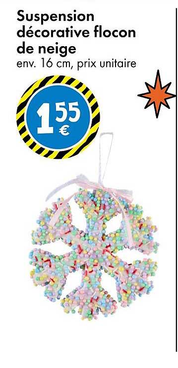 Suspension décorative flocon de neige