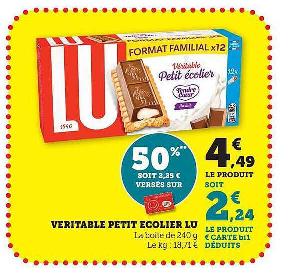 VERITABLE PETIT ECOLIER LU