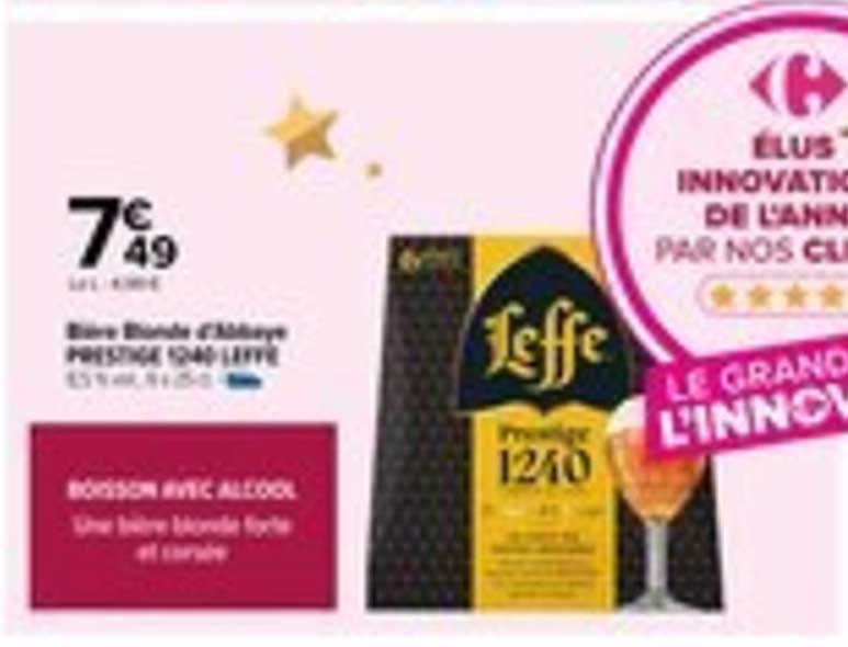 Bière Blonde d'Abbaye PRESTIGE 1240 LEFFE
