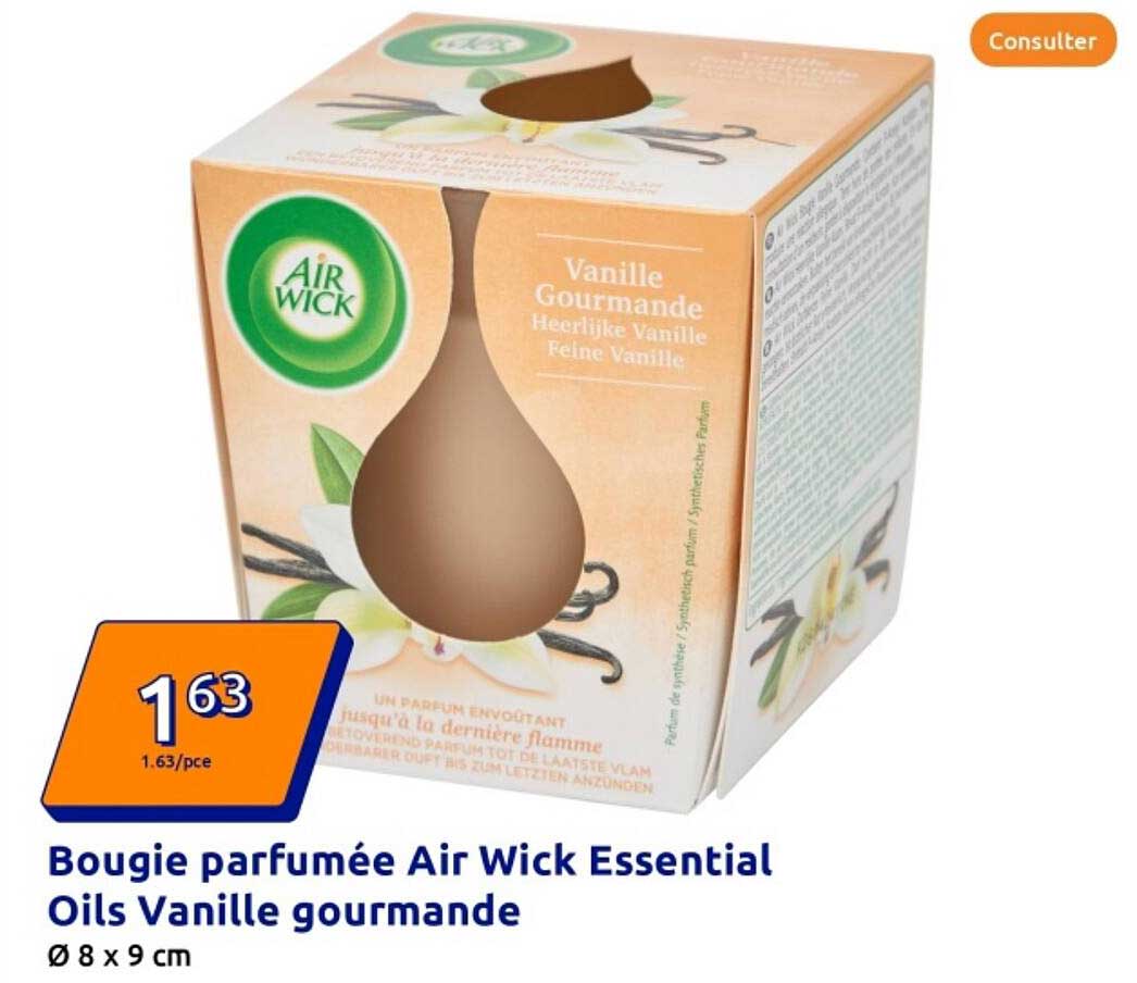 Bougie parfumée Air Wick Essential Oils Vanille gourmande