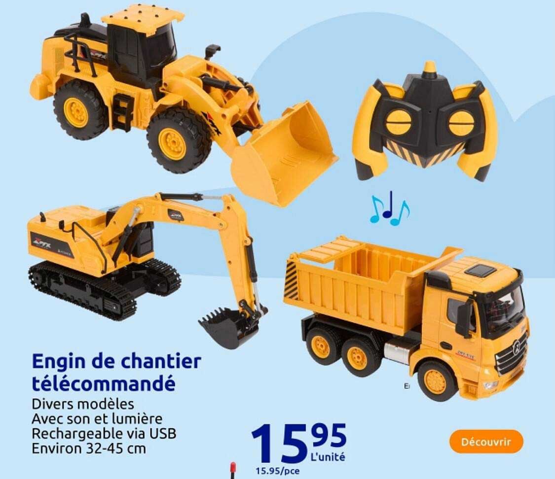 Engin de chantier télécommandé