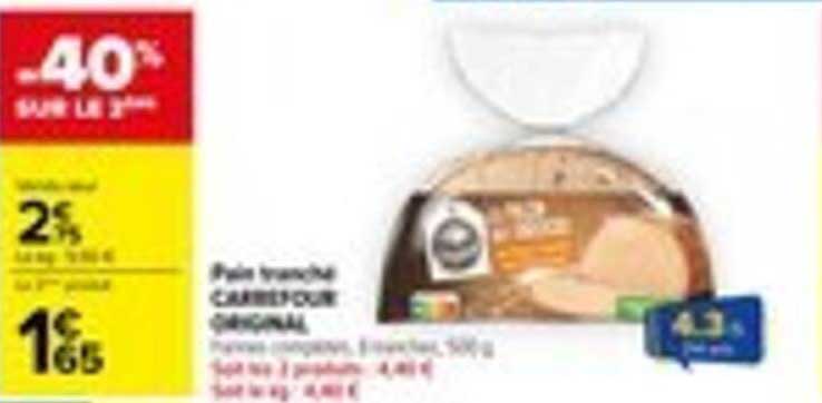 Pain tranché CARRIÈRESOUR ORIGINAL