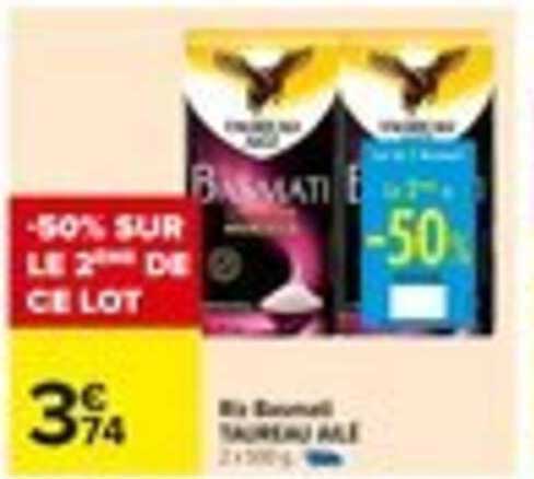 Riz Basmati TAUREAU ALE 2 x 500 g
