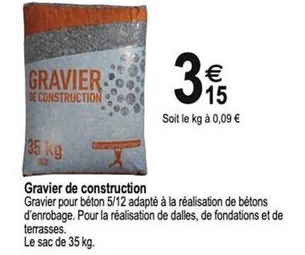 Gravier de construction