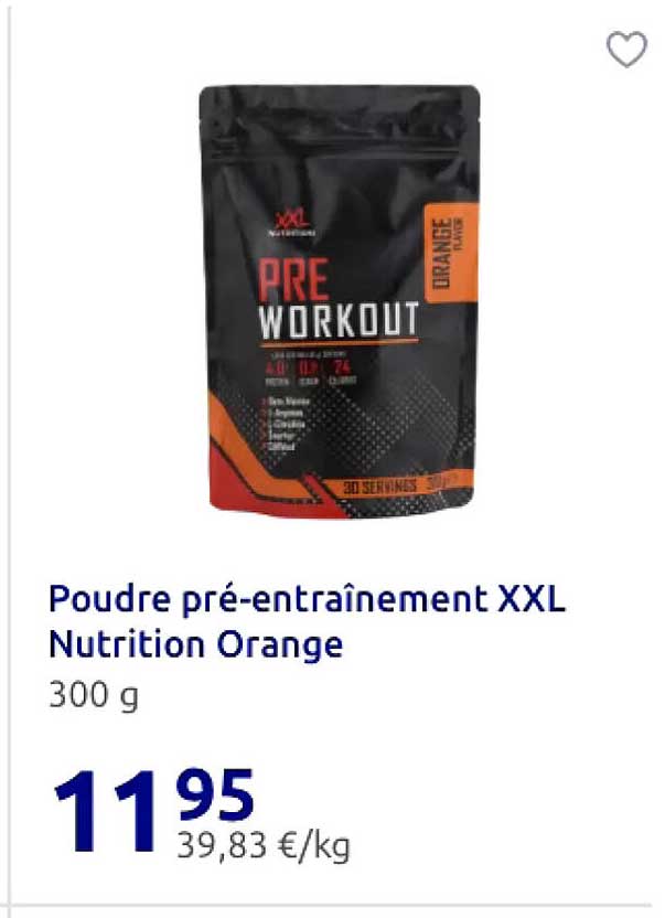 Poudre pré-entraînement XXL Nutrition Orange