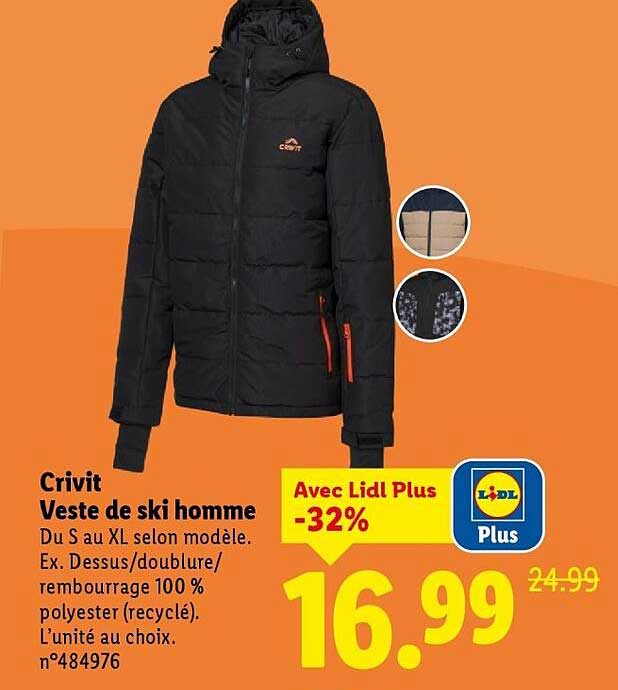 Veste De Ski Freeride CRIVIT Homme - Taille M - Fabriquée En France - Neuve