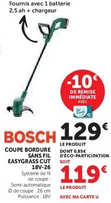 COUPE BORDURE SANS FIL EASYGRASS CUT 18V-26