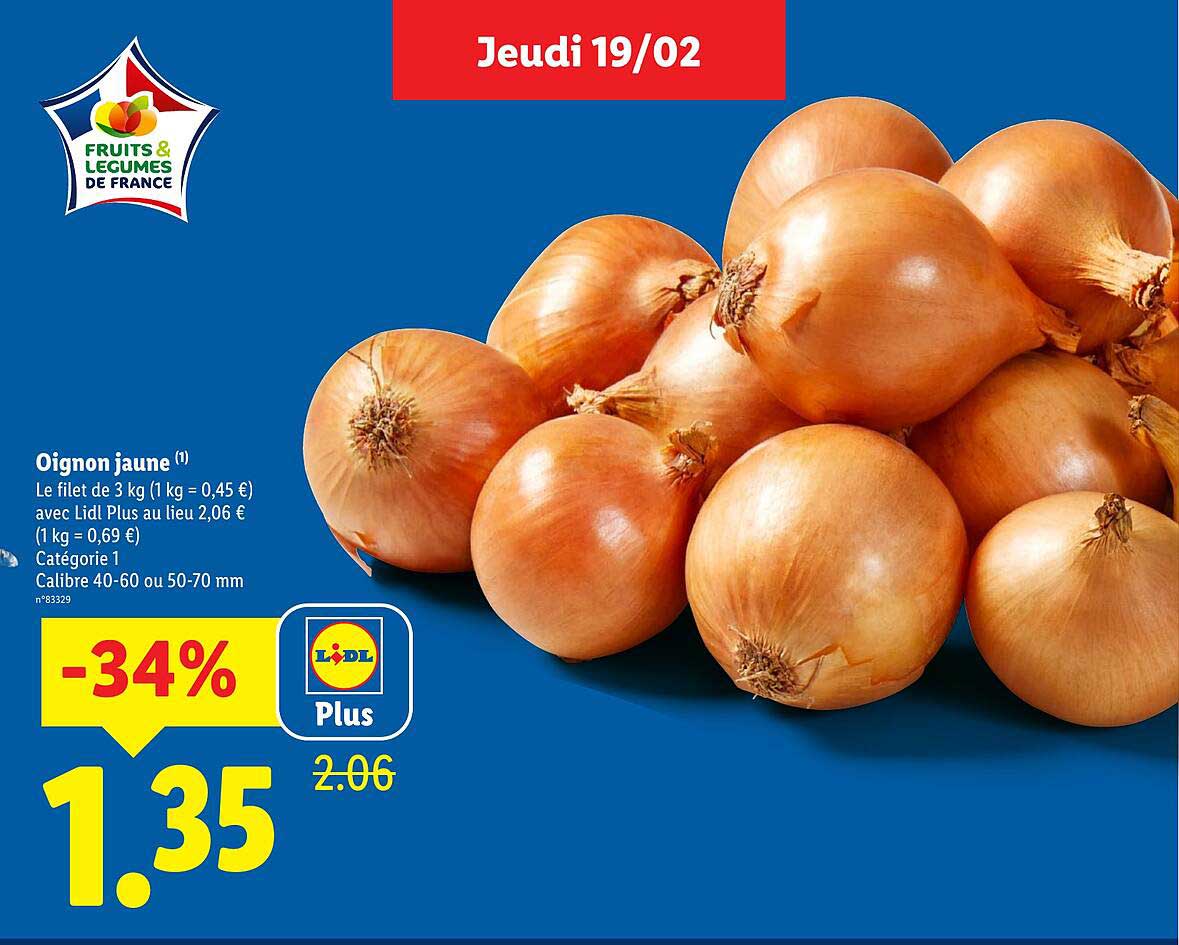 Oignons 5 Kg Lidl