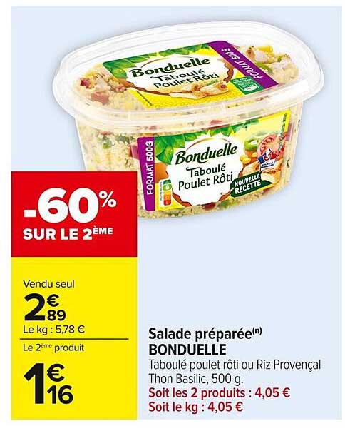 Salade préparée(n) BONDUELLE
