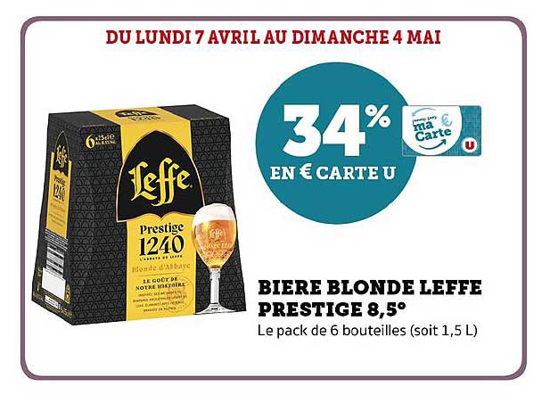 BIERE BLONDE LEFFE PRESTIGE 8,5°
