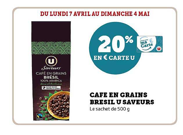 CAFE EN GRAINS BRESIL U SAVEURS