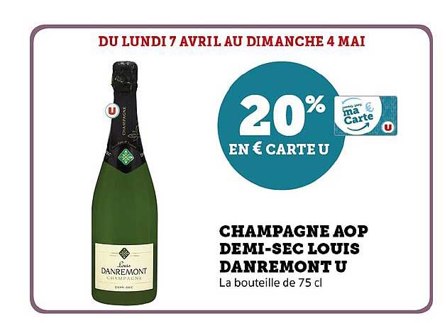 CHAMPAGNE AOP DEMI-SEC LOUIS DANREMONT U