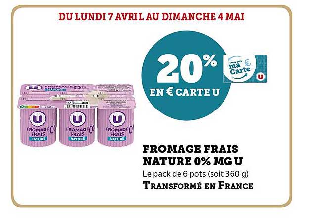 FROMAGE FRAIS NATURE 0% MG U