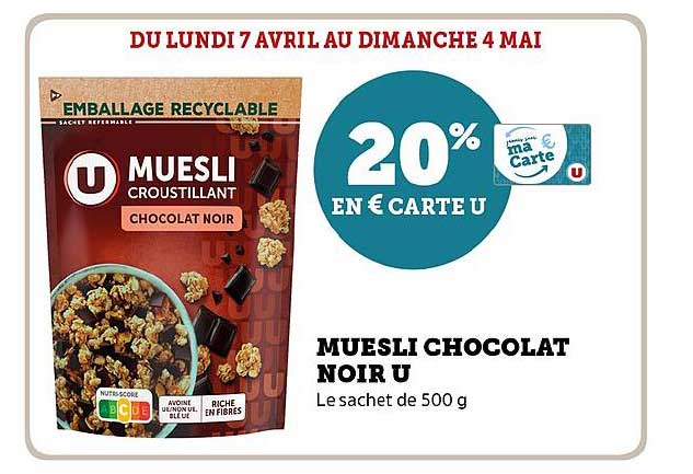 MUESLI CHOCOLAT NOIR U