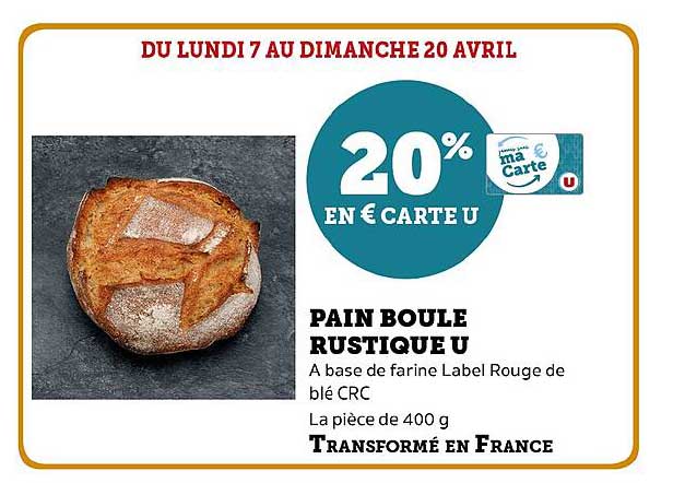 PAIN BOULE RUSTIQUE U