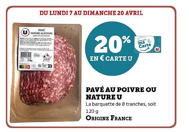 PAVÉ AU POIVRE OU NATURE U