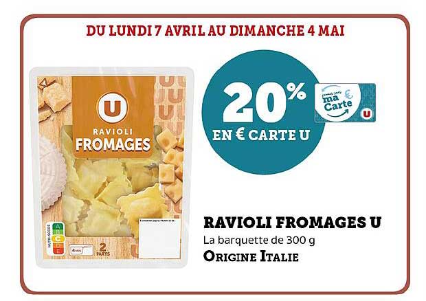 RAVIOLI FROMAGES U
