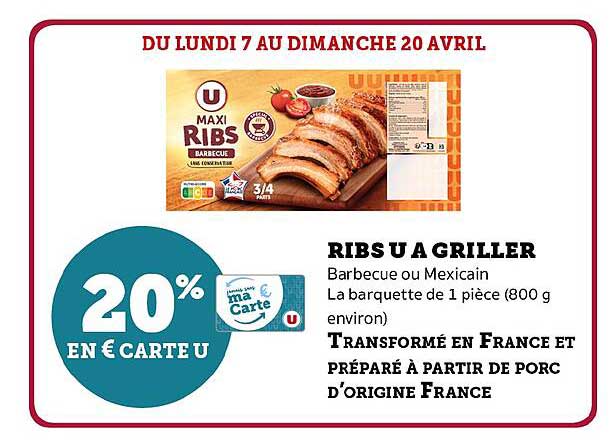RIBS U À GRILLER