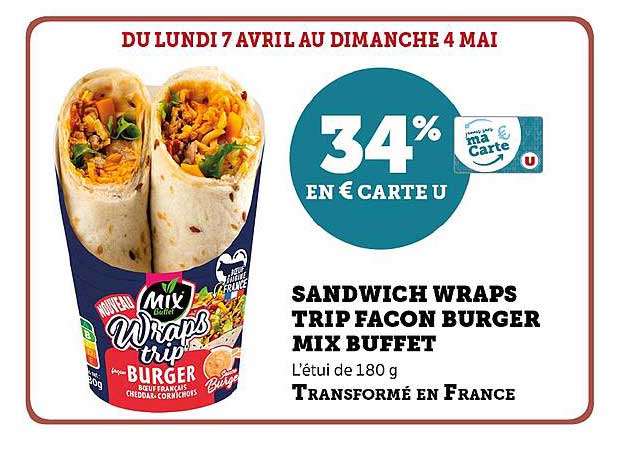 SANDWICH WRAPS TRIP FACON BURGER MIX BUFFET