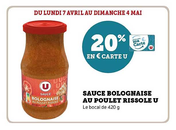SAUCE BOLOGNAISE AU POULET RISOLE U