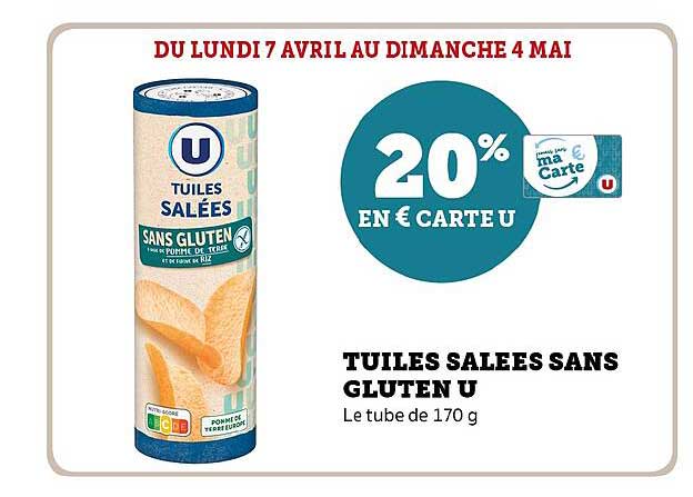 TUILES SALEES SANS GLUTEN U