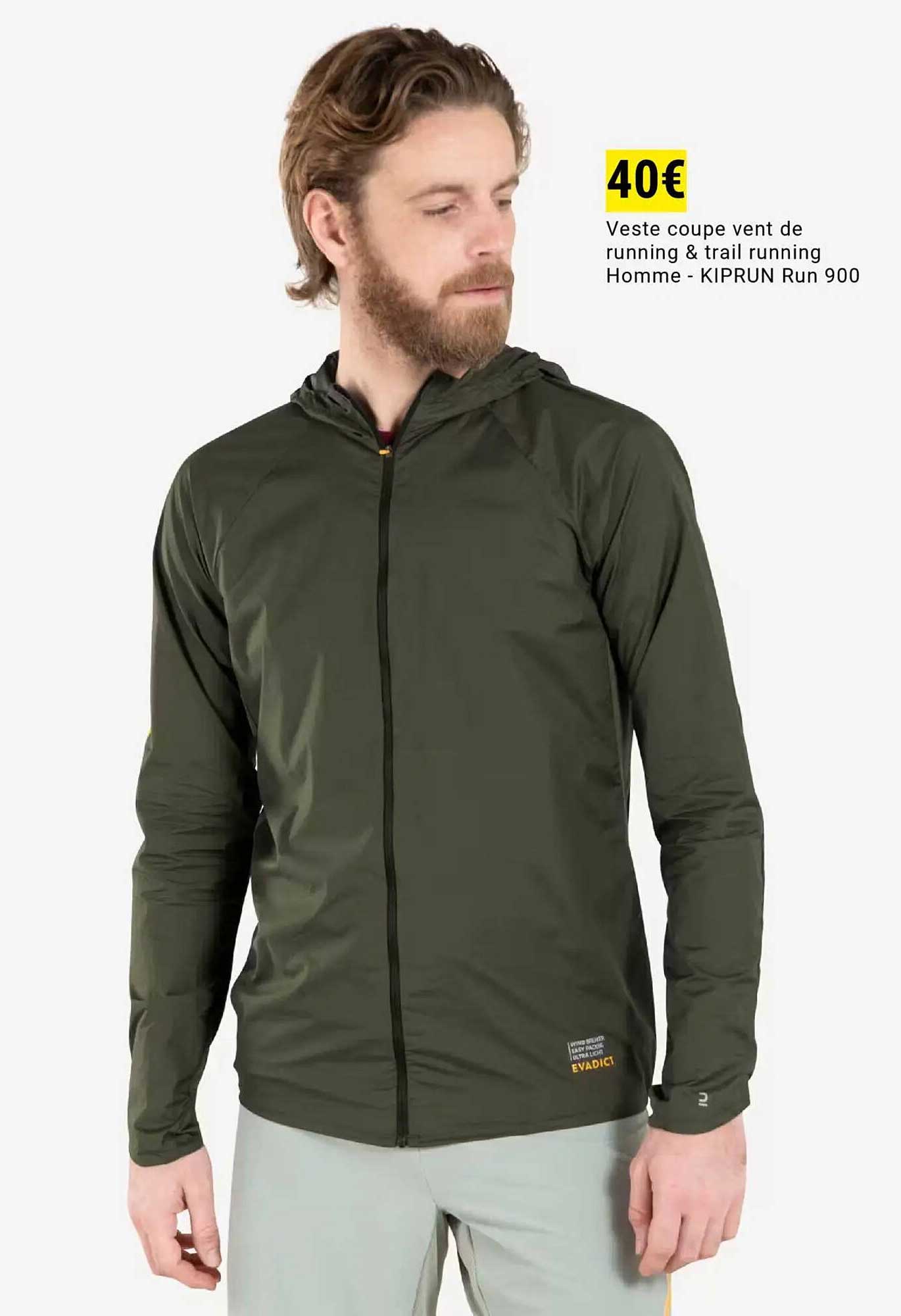 Veste coupe vent de running & trail running Homme - KIPRUN Run 900
