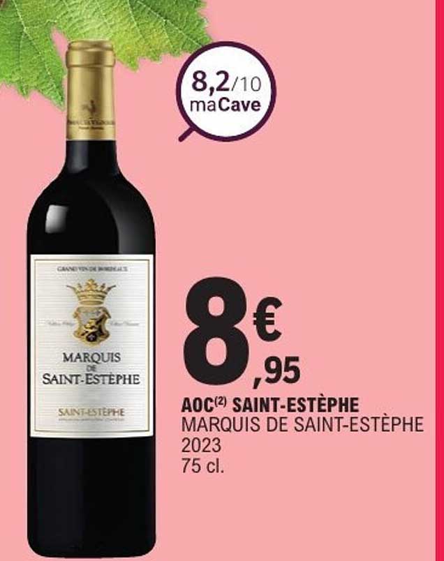 AOC(2) SAINT-ESTÈPHE MARQUIS DE SAINT-ESTÈPHE 2023 75 cl.