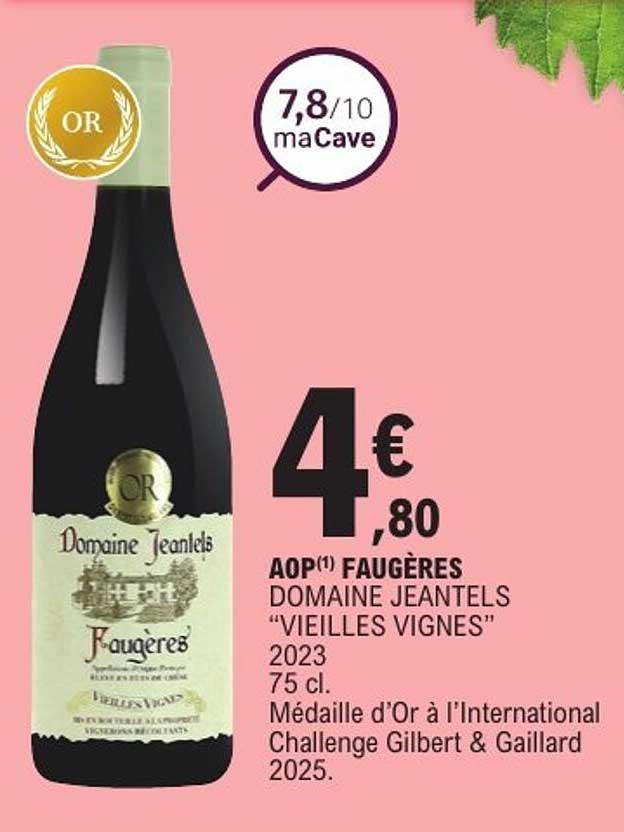 AOP Faugères Domaine Jeantels "Vieilles Vignes" 2023 75 cl