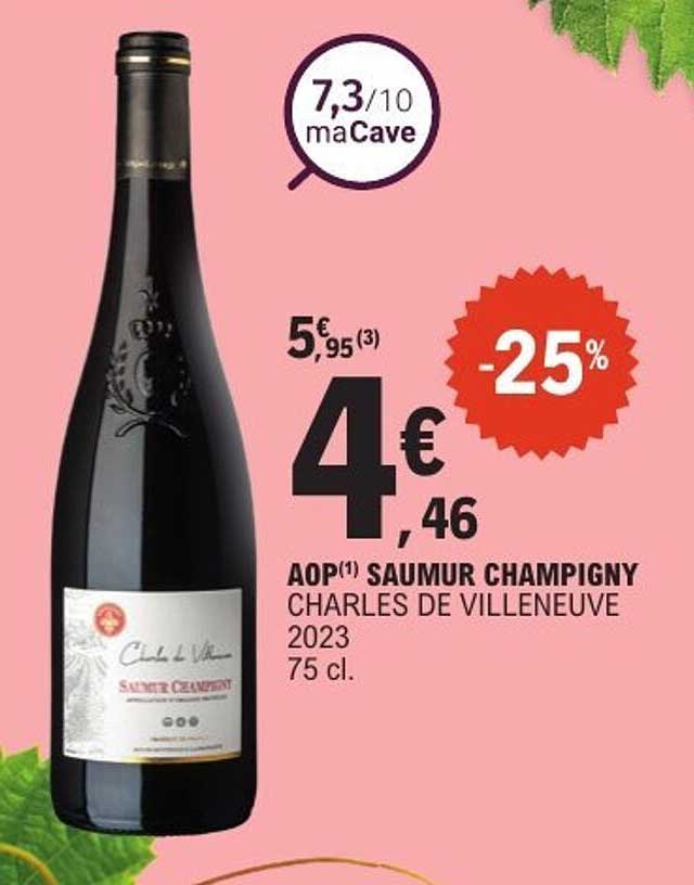 AOP SAUMUR CHAMPIGNY CHARLES DE VILLENEUVE 2023 75 cl.