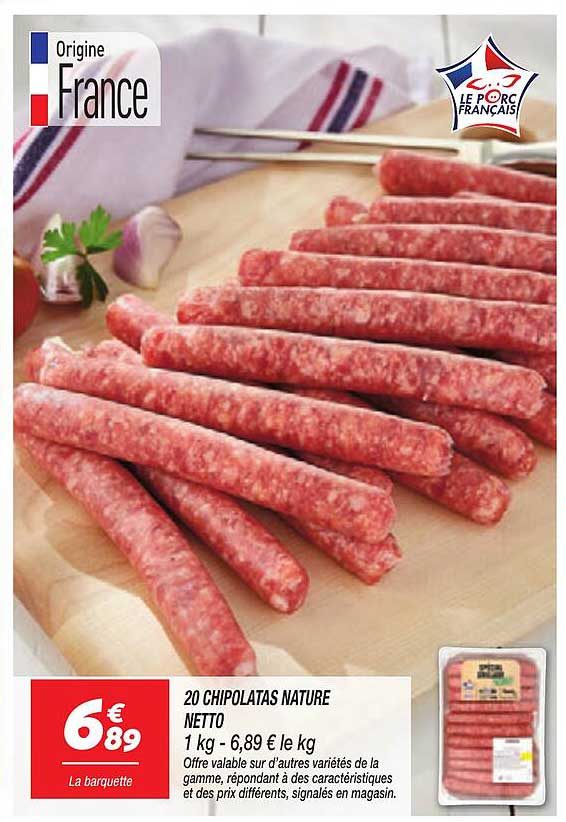 20 CHIPOLATAS NATURE NETTO