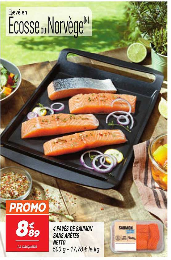 4 PAVÉS DE SAUMON SANS ARÊTES NETTO