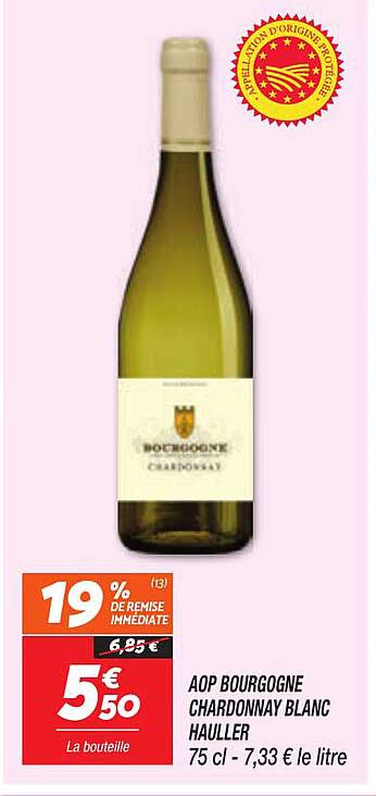 AOP BOURGOGNE CHARDONNAY BLANC HAULLER