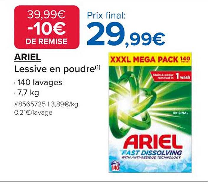 ARIEL Lessive en poudre