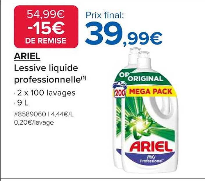 ARIEL Lessive liquide professionnelle