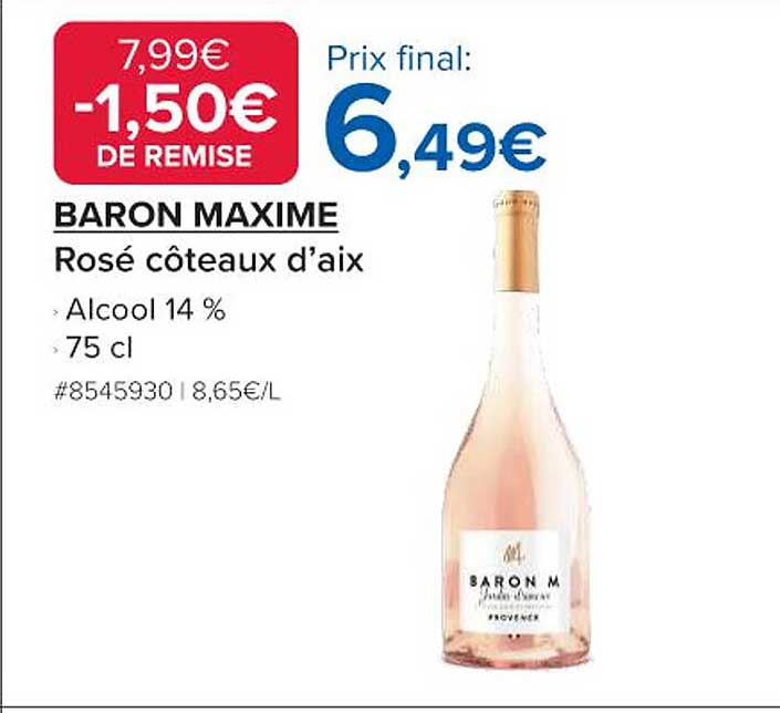 BARON MAXIME Rosé côteaux d'aix