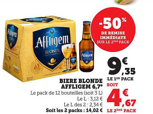 BIERE BLONDE AFFLIGEM 6,7°