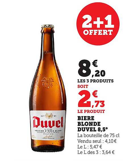 Bière Blonde Duvel 8,5°