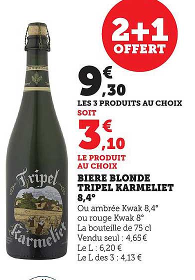 BIERE BLONDE TRIPEL KARMELIET 8,4°