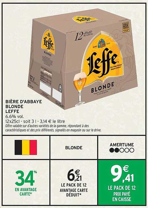 BIÈRE D'ABBAYE BLONDE LEFFE