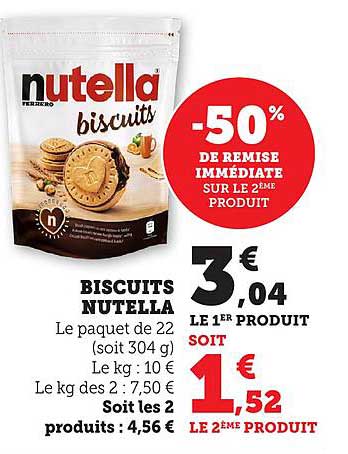 BISCUITS NUTELLA