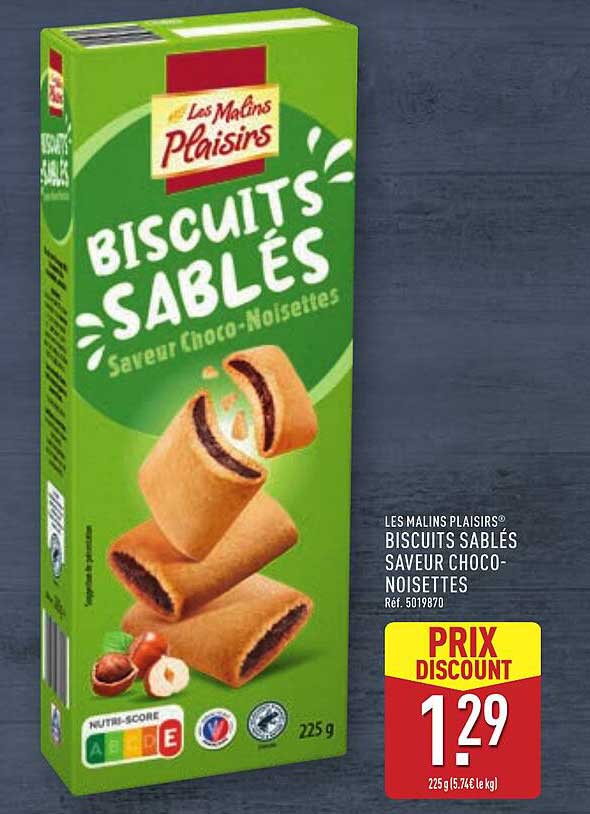 BISCUITS SABLÉS SAVEUR CHOCO-NOISETTES