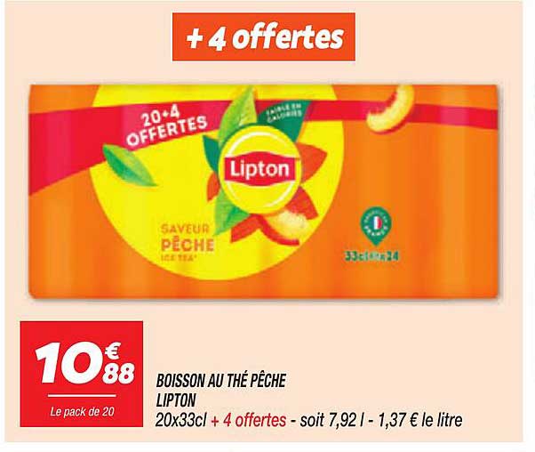 BOISSON AU THÉ PÊCHE LIPTON