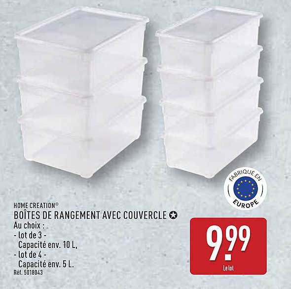 BOÎTES DE RANGEMENT AVEC COUVERCLE