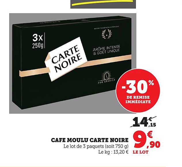 CAFE MOULU CARTE NOIRE