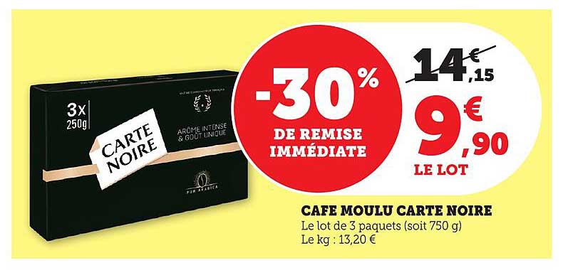 CAFE MOULU CARTE NOIRE