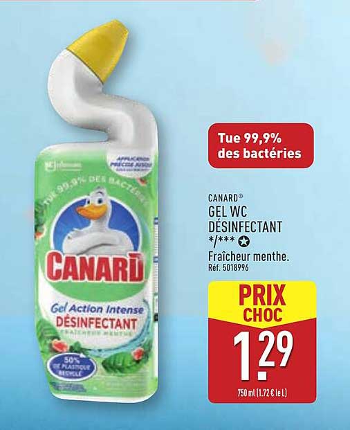 CANARD GEL WC DÉSINFECTANT FRAÎCHEUR MENTHE